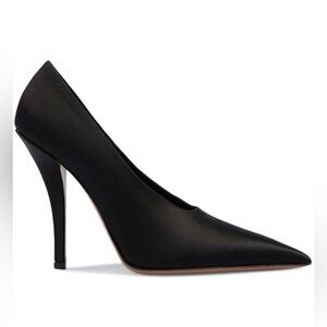 NWT Paris Texas Satin Jessica Pump Black